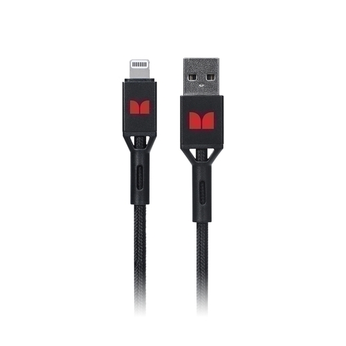 Monster Lightning to USB-A Braided Cable - Black 1.2m