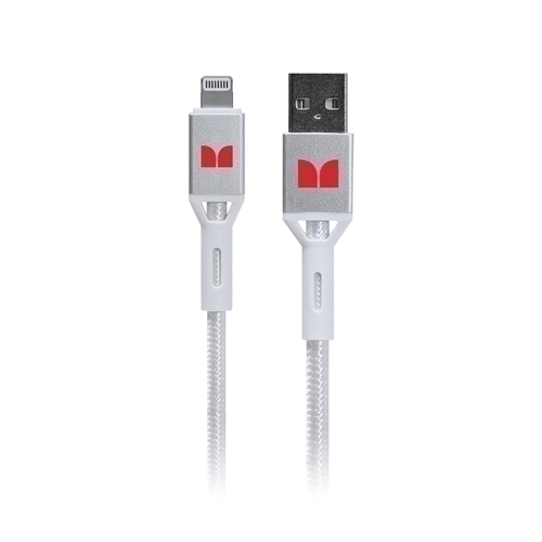 Monster Lightning to USB-A Braided Cable - White 1.2m