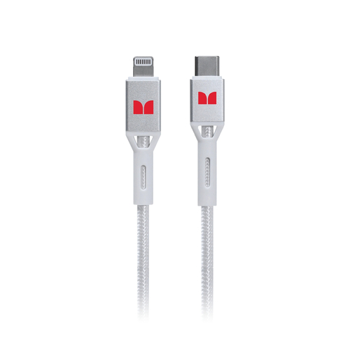 Monster Lightning to USB-C Braided Cable - White 1.2m