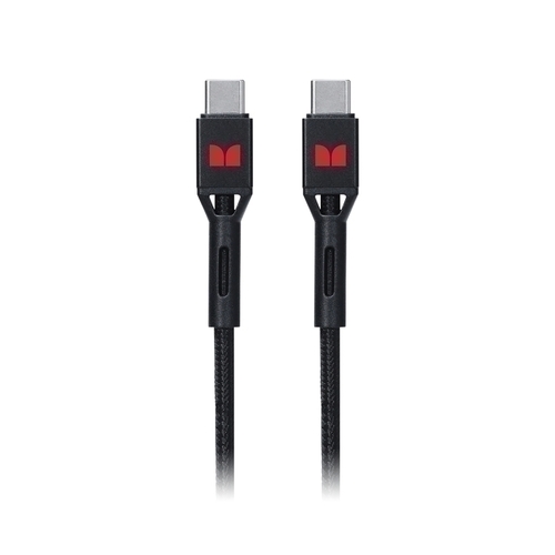 Monster USB-C to USB-C Braided Cable - Black 2m