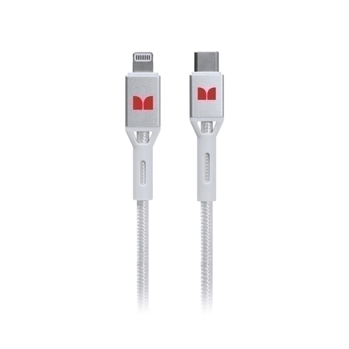 Monster Lightning to USB-C Braided Cable - White 2m