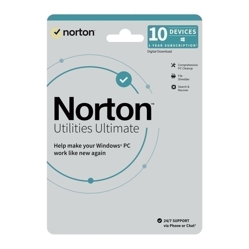 Norton Utilities Ultimate - 1 User 10 Devices 1 Year Sub