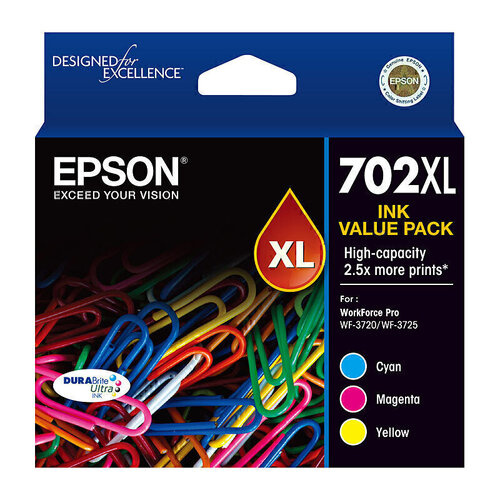 Genuine Epson 702 XL CMY Pack