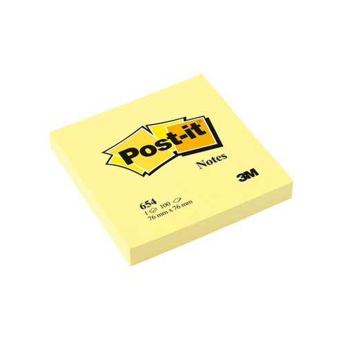 Post-It Notes Canary Yellow 76 x 76mm - Box of 12