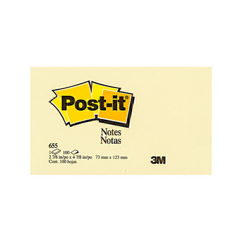 Post-It Notes Canary Yellow 73 x 123mm 12-Pack