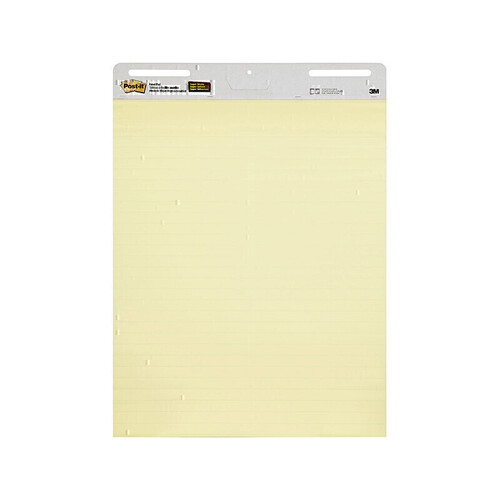 Post-It Lined Easel Pads Canary Yellow 635 x 762mm - Box of 2