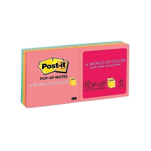 Post-It Pop-up Notes Cape Town 76 x 76mm 6-Pack
