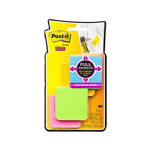 Post-It Super Sticky Full-Stick Notes Rio De Janeiro 51 x 51mm 8-Pack - Box of 6