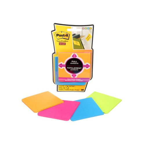 Post-It Super Sticky Full-Stick Notes Rio De Janeiro 76 x 76mm 4-Pack - Box of 6
