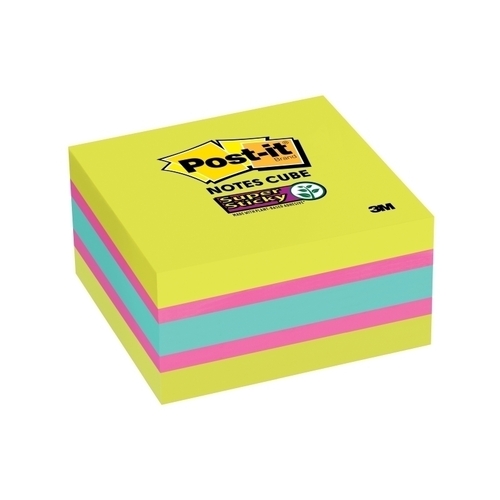 Post-It Super Sticky Notes Cube 76 x 76mm 5-Pack