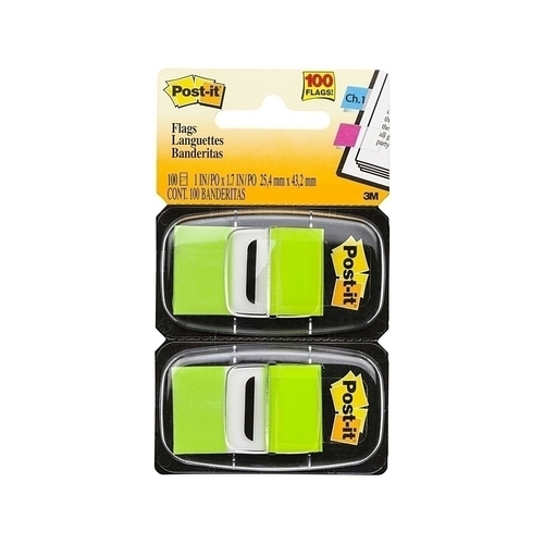 Post-It Flags Bright Green 25 x 43mm 2-Pack - Box of 6