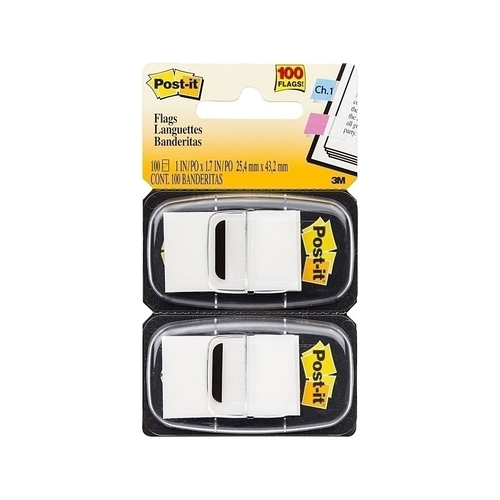 Post-It Flags White 25 x 43mm 2-Pack - Box of 6