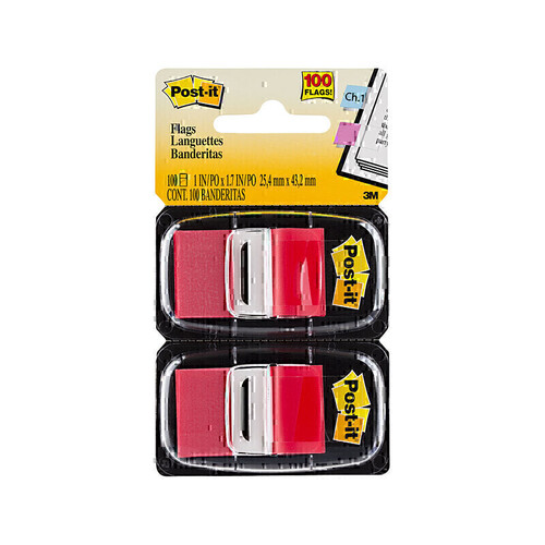 Post-It Flags Red 25 x 43mm 2-Pack - Box of 6