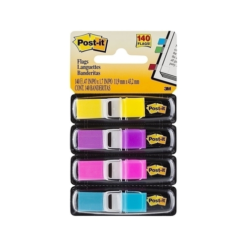 Post-It Mini Flags Bright Colours 12 x 45mm 4-Pack - Box of 6