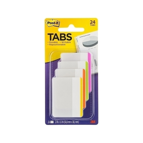 Post-It Filing Tabs Bright Colours 50 x 38mm 4-Pack - Box of 6