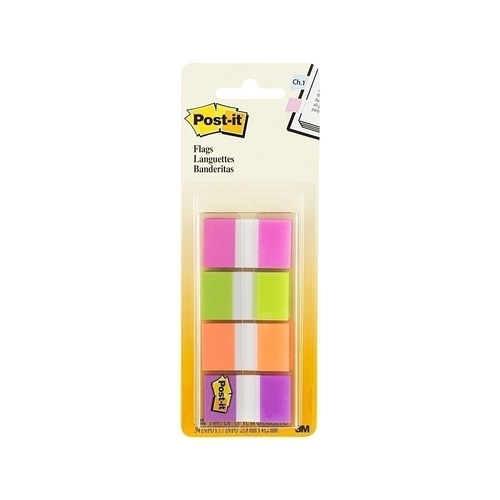 Post-It Flags Bright Colours 25 x 43mm 4-Pack - Box of 6