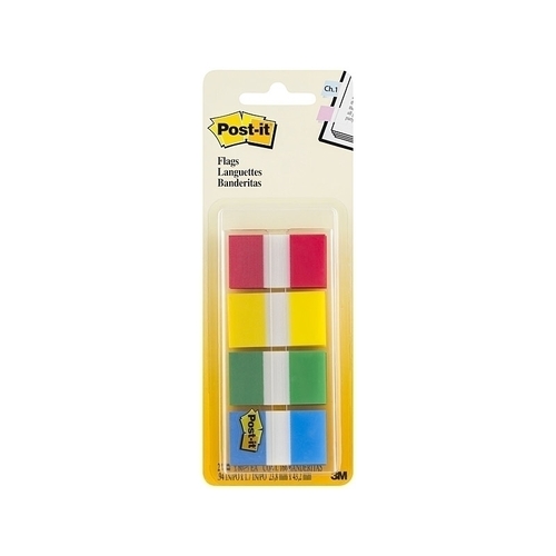 Post-It Flags Primary Colours 25 x 43mm 4-Pack - Box of 6