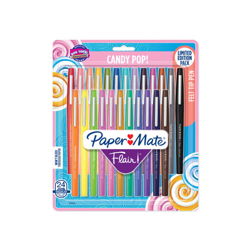 Paper Mate Flair Felt Tip Pen Medium Fashion Assorted 12-Pack - Box of 4 (48 Pens)