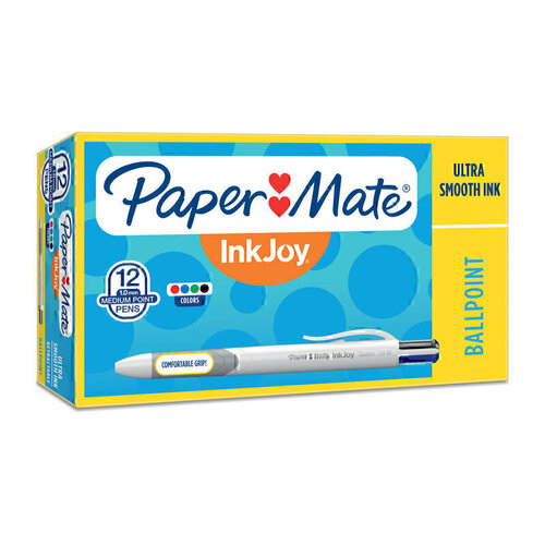 Paper Mate Inkjoy Quatro Retractable Ballpoint Pen - Box of 12