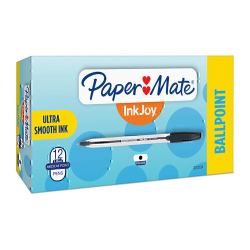 Paper Mate InkJoy Capped Ballpoint Pen Black - 12 Pack