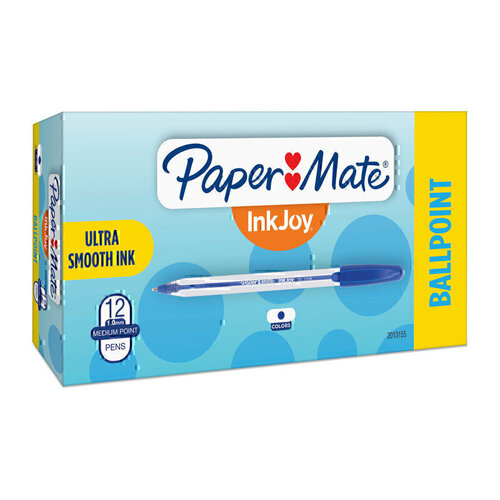 Paper Mate InkJoy Capped Ballpoint Pen Blue - 12 Pack
