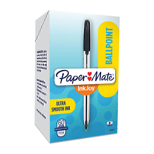 Paper Mate InkJoy Capped Ballpoint Pen Black - Box of 60