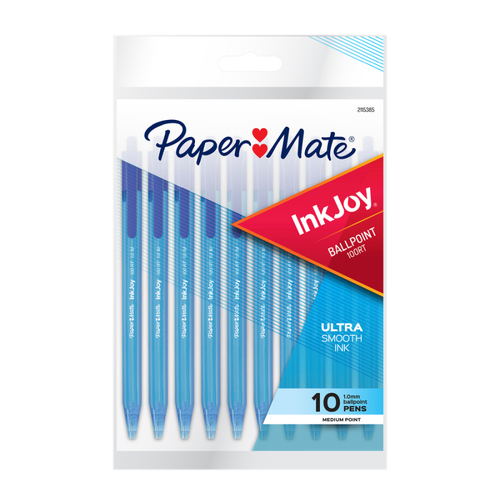Paper Mate InkJoy Retractable Ballpoint Pen 1.0mm Blue 10-Pack - Box of 12 (120 Pens)