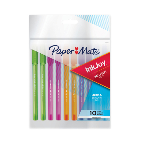 Paper Mate InkJoy Ballpoint Pen Capped Fashion Assorted 10-Pack - Box of 12 (120 Pens)