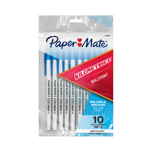 Paper Mate Kilometrico Blue 10-Pack - Box of 12 (120 Pens)