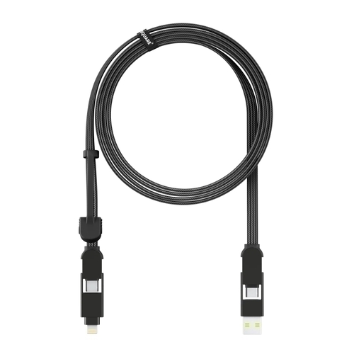 RollingSquare inCharge XL 2 Metre Six-in-One Charging Cable - Black