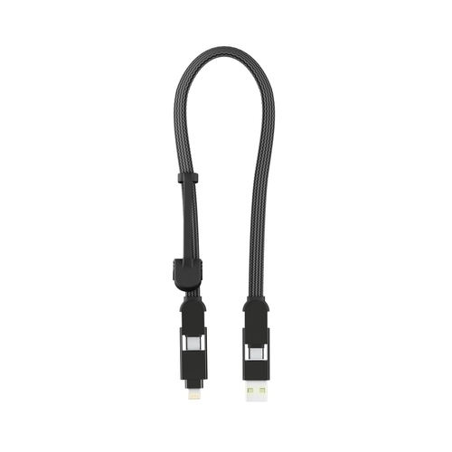 RollingSquare inCharge XL 30cm Six-in-One Charging Cable - Black