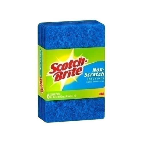 Scotch-Brite Blue Non-Scratch Scourer 6-Pack - Box of 5
