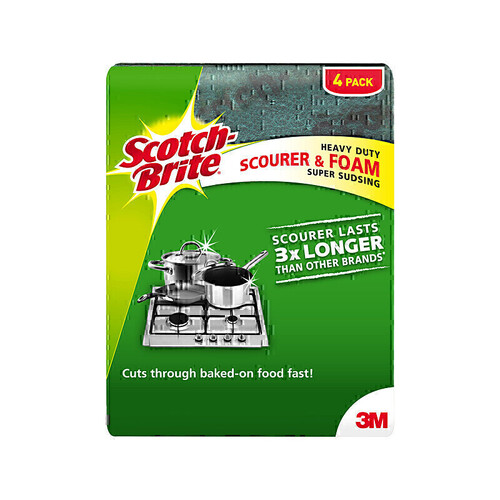 Scotch-Brite Heavy Duty Scourer Sponge 4-Pack