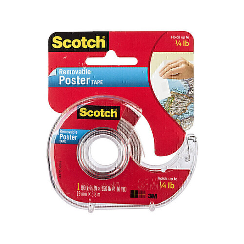 Scotch Poster Tape Removable 19mm x 3.8M - Box of 6
