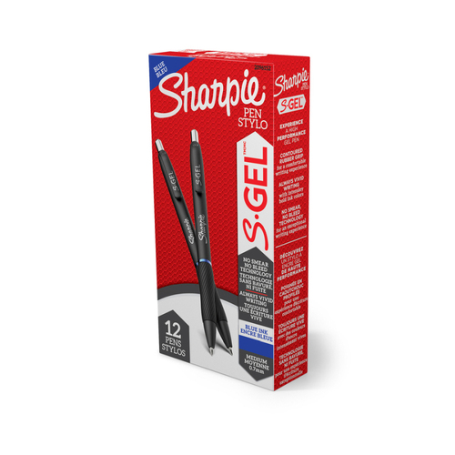 Sharpie Gel Retractable 0.7mm Gel Pen Blue - Box 12