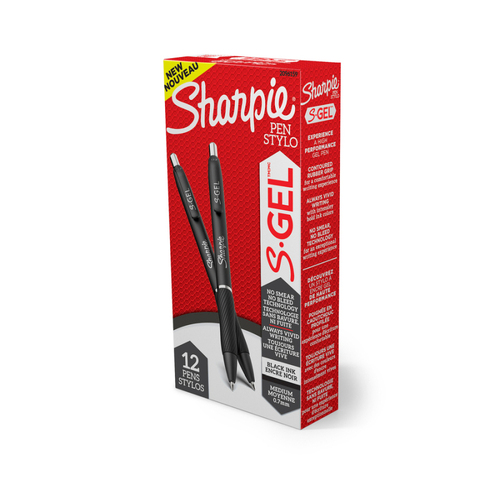 Sharpie Gel Retractable 0.7mm Gel Pen Black - Box 12