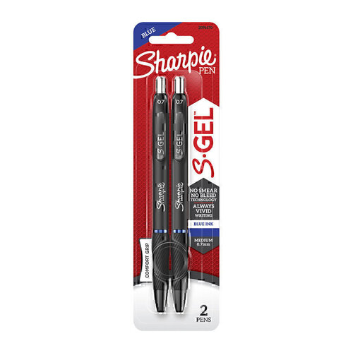 Sharpie Gel Retractable 0.7mm Gel Pen Blue 2-Pack - Box of 6 (12 Total)