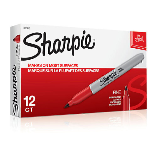 Sharpie FP PermMarker Red Bx12